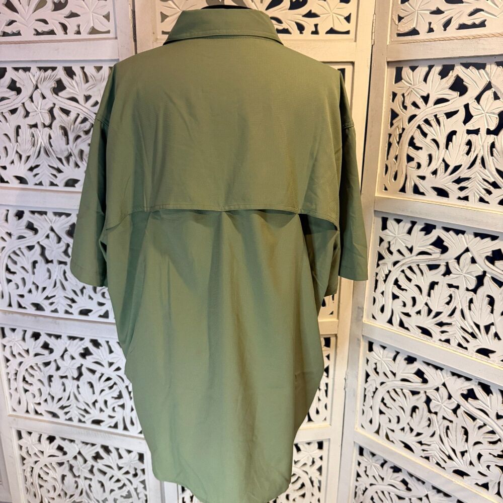 New With Tags Eddie Bauer 2xl Green Hiking Fishing Vented shirt Men - Picture 4 of 7